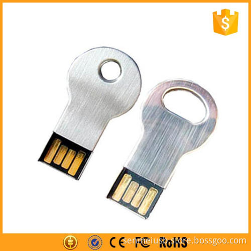 mini metal u disk usb flash drive key shape with custom logo